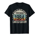 40 Year Old Gifts Vintage 1984 Limited Edition 40th Birthday T-Shirt