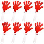 Lovecheer 8PCS Red and White Hand Clappers Noisemakers 11 Inch Large Clapper Adults Noise Makers for Sporting Events Team Spirits Cheerleading