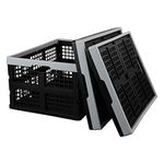 Gitany 3-Pack Collapsible Crates For Storage, Foldable Plastic Crate Basket