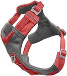 Kurgo Journey Air Dog Harness, Vest Harnesses for Dogs, Pet Hiking Harness for Running & Walking, Reflective, Padded, Includes Control Handle, No Pull Front Clip (Coral, Medium)