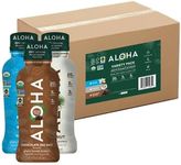 ALOHA Organic Plant Based Ready to Drink Protein Shake VARIETY PACK (12ct, 12oz Bottle) 20g Protein, Low Sugar & Carb, Gluten-Free, MCT Oil, Paleo, Non-GMO, No Soy, Stevia or Sugar Alcohol Sweeteners