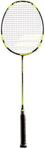 Babolat Power Light Allround Raquette de badminton, avec cordage noir et jaune, sac de transport