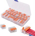 Lever-Nut Wire Connector, 75 Pcs Quick Terminal Block Splicing Type Multi-Function Soft and Hard Wire Universal Electrical Connectors Compact Splicing Connectors (2/3/5 Kit)
