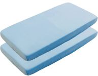 Sasma Home - 2 x Cot Bed Fitted Sheets 100% Cotton Very Soft (70 x 140 cm)