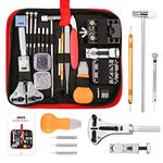 XOOL Professional 151-Piece Watch Repair Tool Kit, Includes Adjustable Case Opener, Watch Strap Punch, Spring Bar Tool, Link Remover, Tweezers, and More with Portable Carrying Case and Manual