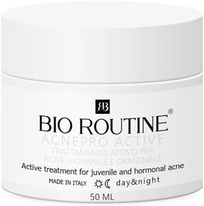 Bio Routine AcnePro Active, Crema Acne Viso | Crema Brufoli Viso |Rimuove Acne Brufoli Iperfezioni Macchie Rosse | Trattamento Anti Acne Giovanile e Ormonale 50ml