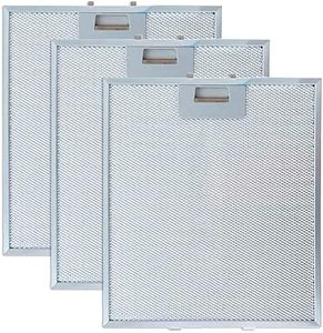 Pack 3 Filtros Metálicos para Campana Extractora de Cocina KE0001781 Compatible con Campanas Fagor, Edesa, Aspes, Balay | 30,5x26,8cm | Color Plateado