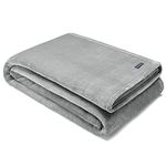 Nautica - Queen Blanket, Super Soft Plush Fleece Bedding, Warm & Cozy Home Decor (Solid Grey, Queen)