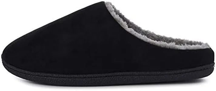 Alpine Swiss Mens Memory Foam Clog Slippers BLK 9