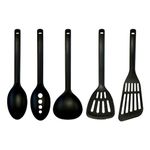 Fox Run Nylon Utensil Set, Ladle, Slotted Spoon, Spoon, Turner, and Spatula