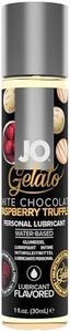 System Jo Gelato White Chocolate Raspberry Truffle Water Based Personal Lubricant for Women, White, White Chocolate Raspberry Truffle 30 milliliters