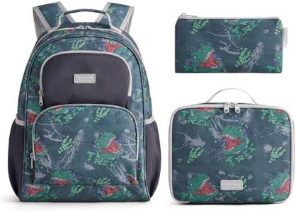 mommore Kids Backpack Set School Bookbag with Lunch Box for Boys Girls 7-10