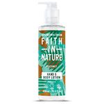 Faith In Nature Natural Coconut Hand and Body Lotion, Hydrating, Vegan and Cruelty Free, No SLS or Parabens, 400 ml