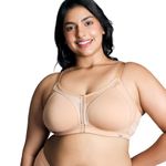 NYKD by Nykaa Women’s Full Support M-Frame Heavy Bust Everyday Cotton Bra | Non-Padded | Wireless | Full Coverage| Bra, NYB101, Sand, 36D, 1N
