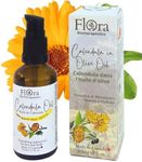 FLORA Organic Calendula Oil double infused in Organic Olive Oil -100% Natural Moisturizer - Made in Canada. 50 ml