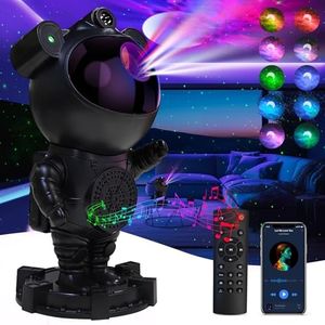 Star Projector Galaxy Light Projector for Bedroom, Starry Night Light Projector with Music Speaker, Voice/Remote Control, Timer, Ocean Wave Projector for Kids, Adults, Ceiling, Room Decor
