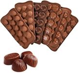 Kitchtic Silicone Non-stick Molds for Chocolate, Candy, Cookie and Mini Cake - Easy To Use And Clean Candy Molds - 6pcs set with unique designs - Mold for Baking Dessert and Oreo Cookies