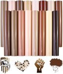 Tintnut HTV Vinyl - 16 Sheets 12 X 10inches Heat Transfer Vinyl Nude Vinyl Bundle Brown HTV Iron On Vinyl for T-Shirts DIY Compatible with Cricut Or Silhoutte Cameo