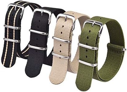 Ritche Christmas Gift 20mm Military Ballistic Nylon Watch Strap Compatible with Citizen Eco-Drive Watch Strap Citizen Replacement Watch Bands for Men Women (4 Packs), Valentine's day Gifts for him or her, White Elephant Gifts, Stocking Stuffers for Men