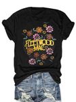 Women Rock Band T Shirts Vintage Country Music Shirt Concert Outfit Casual Short Sleeve Graphic Tees, A-black1, Large