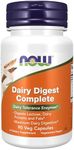 NOW Foods Supplements, Dairy Digest Complete, Digests Lactose, Dairy Proteins and Fats*, Dairy Tolerance Enzymes*, 90 Veg Capsules
