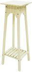 Achla Designs Eucalyptus Wood English Plant Stand, Antique Ivory