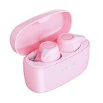 KOSETON E10 True Wireless Bluetooth Earbuds, Mini Pink – Wireless Earbuds for Running and Sport, Charging Case Included, Dual Microphones, 50 Hour Battery and Great Sound Quality