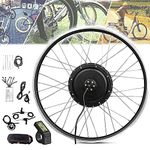 20"/24"/26"/27.5"/28"/29"/700c E-Bike Conversion Kit, Rear Wheel Electric Bicycle Kit 48V 500W 1000W Hub Motor Ebike Conversion Kit with LCD Display,48V1000W-24inch