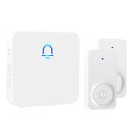 SECRUI Wireless Doorbell Kits, Easy Installation 2 Buttons with 1000ft Range, 5 Adjustable Volume, 32 Ringtones, LED Flash, Loud Sound for Home Classroom Store, White