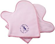 TOWN TALK TT-010 Silver Polish Mitts-Pair, Pink/Blue Print