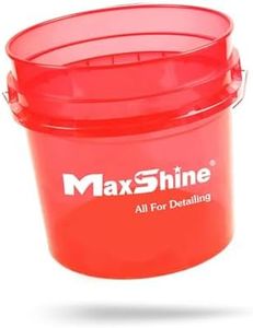 Maxshine 3.5 Gallon Detailing Bucket - Car Wash Bucket for Scratch-Free Washing, Garage Storage & Detailing Tools – Holds Soap, Foam Cannon, Microfiber Towels & More - Red