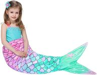 WERNNSAI Mermaid Tail Blanket - Soft Mermaid Blanket, Pink & Green, 60 x 140 cm