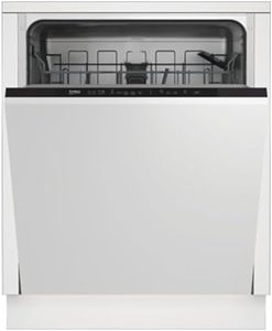 Beko DIN15X20 Full-size Integrated Dishwasher | Black Control Panel 60 cm Full size with 13 Place Setting | x30 Minute Quick Wash Technology