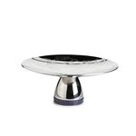 ARTTDINOX Serving Cookie and Cupcake Platter | Multipurpose Round Tray for Dessert | Royal Lapiz Series | Stainless Steel | Silver | by Jindal