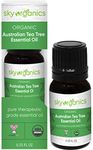 Sky Organics Organic Tea Tree Essential Oil, 100% Pure and Cold-Pressed USDA Certified Organic for Aromatherapy & DIY, 10ml.