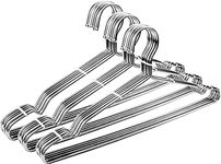 Seropy Coat Hangers Wire Hangers Heavy Duty Stainless Steel Hangers with Non Slip Grooves, 16.5 Inch Ultra Thin Metal Hangers Space Saving Clothing Hanger 30 Pack