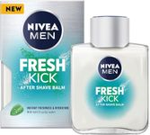 NIVEA MEN FRESH KICK After Shave Balm (100ml), Refreshing After Shave Lotion, Men's Skin Care, After Shave Balm with Mint and Cactus Water