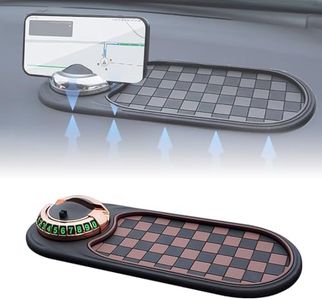 Poouty Car Anti Slip Mat 2025 New Multifunction Universal Cars Dash Mat Dashboard Cover, Rotatable Auto Mobile Phone Holder Accessories with Temporary Parking Numbe for Car Dashboard (D)