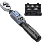 GROWNEER Digital Torque Wrench, 1.1-22.1 Ft-lbs/1.5-30 Nm, Motorcycles Bicycles,1/4" Drive Electronic Inch Pound Torque Wrench with Buzzer & LED Indicator,for Gunsmithing Bike Motorcycle