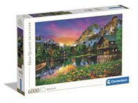 Clementoni 36531 Collection Alpine Lake 6000 Pieces, Jigsaw Puzzle for Adults-Made in Italy, Black