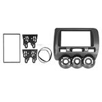 Aramox 2Din Radio Stereo Fascia Plate DVD Audio Navigation Frame for Honda Fit/Jazz 02-08 Manual AC RHD