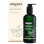 August Bioscience Body Shower Oil Purifying & Softening With Peppermint, Argan & Sweet almond oil | Shower Oil for Women and Men | No Parabens, No Silicones,250 ml