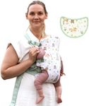 Infantino Swift Classic Carrier - 2 Ways to Carry with Wonder Cover Bib, Adjustable and Easy-to-Use, Multicolor Woodland