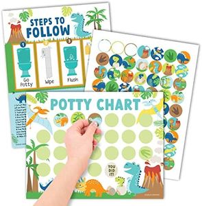 Dinosaur Potty Training Chart For Toddlers Boys - Potty Chart For Boys With Stickers, Sticker Chart For Kids Potty Training Chart For Toddlers Boys, Potty Sticker Chart For Toddlers Boy, Potty Rewards