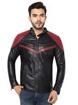 Garmadian Black Men's Faux Leather Jacket, Full Sleeve Designer Jacket