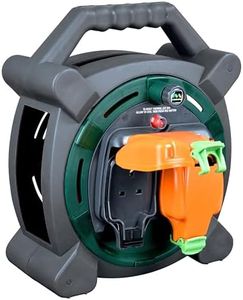 Masterplug HLP2013/2IP Two Socket Outdoor Weatherproof Case Reel, 20 Metres, Orange and Green