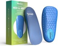 Welnove Memory Foam Heel Insert,Plantar Fasciitis Insoles for Heel Pain - Shock Absorption & Extra Cushioning Comfort Heel Inserts for Work Boot for Heel Spur Relief,3/4 Length,Women 4-7.5 Men 4-7