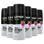 Lynx Epic Fresh Grapefruit & Tropical Pineapple Scent Antiperspirant Deodorant Spray 72 Hours Anti Sweat Aerosol An Iconic Fresh Fragrance 6x 150 ml