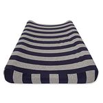 Burt's Bees Baby Bold Stripe Changing Pad Cover - 100% Organic for Standard 16” x 32” Changing Pad, Blueberry, One Size