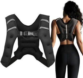 Weighted Vest, 3KG/5KG/8KG/10KG Body Weight Vests,Adjustable Weight Vest with Reflective Stripe for Workout, Strength Training, Running, Fitness, Muscle Building, Weight Loss, Weightlifting (3KG)